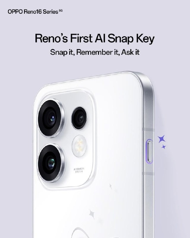 Oppo Reno 16: Nút Chụp AI Kết Nối ChatGPT, Gemini và Perplexity với ColorOS 16 Cập Nhật