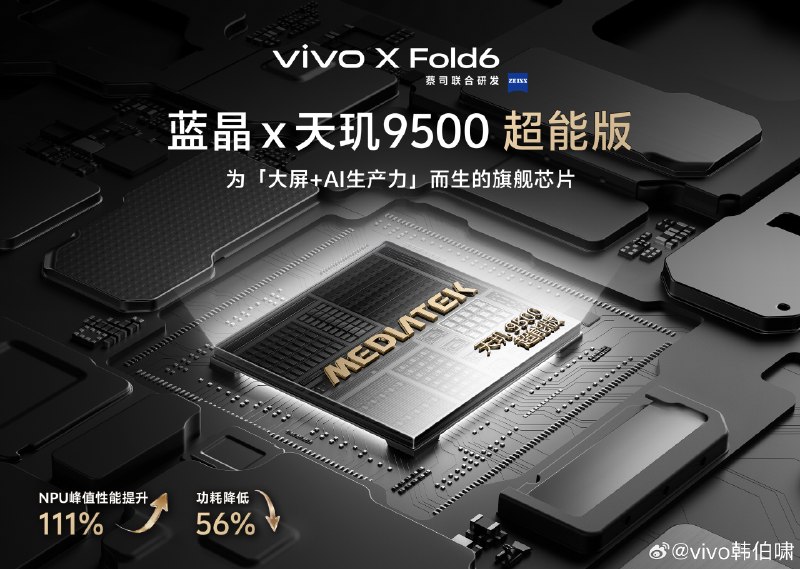 Vivo X Fold6 Confirmed to Feature Special Edition Dimensity 9500 SoC