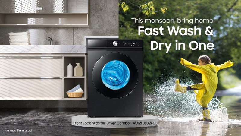 Samsung’s AI Washer Dryer Promises Fresh Laundry Even on Rainy Days
