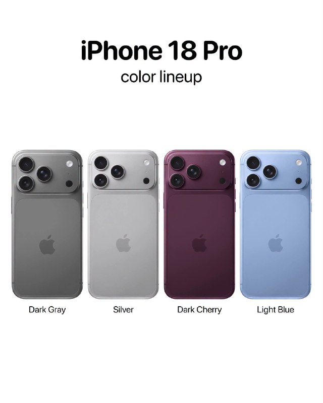 Exciting New Color Options for the iPhone 18 Pro and iPhone 18 Pro Max Unveiled!
