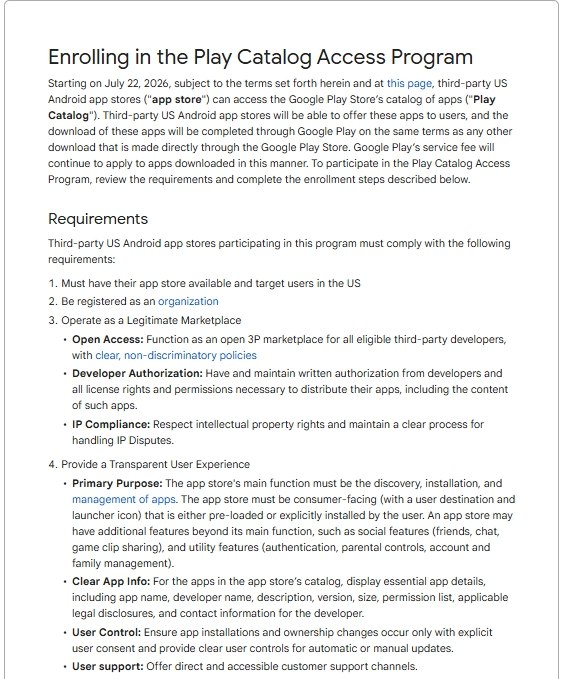 Big move from Google Play