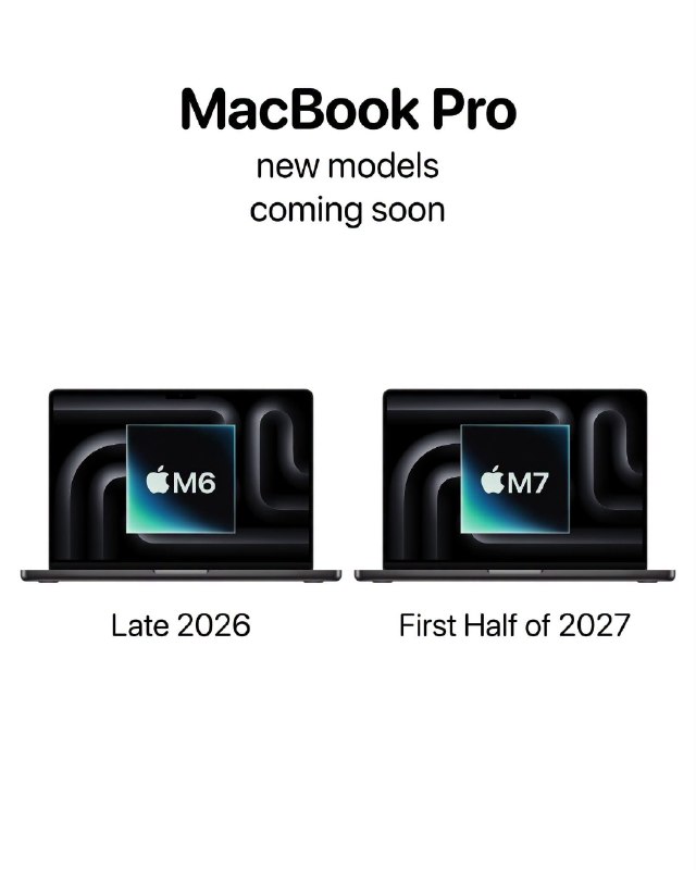 Apple은 2026년 후반에 M6 칩을 탑재한 향상된 14인치 MacBook Pro를 출시할 예정이며, M7 업그레이드도 곧 출시될 예정입니다