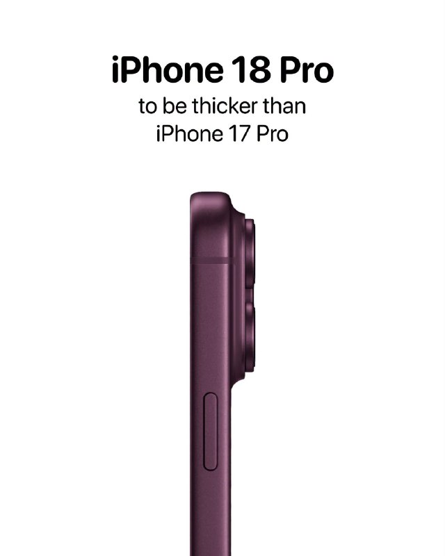 iPhone 18 Pro : nouveau design de cadre et d’appareil photo pour présenter une épaisseur accrue par rapport à l’iPhone