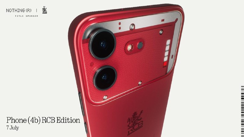 ขอแนะนำ Nothing Phone 4b RCB Edition ที่จะเปิดตัวในวันที่ 7 กรกฎาคม