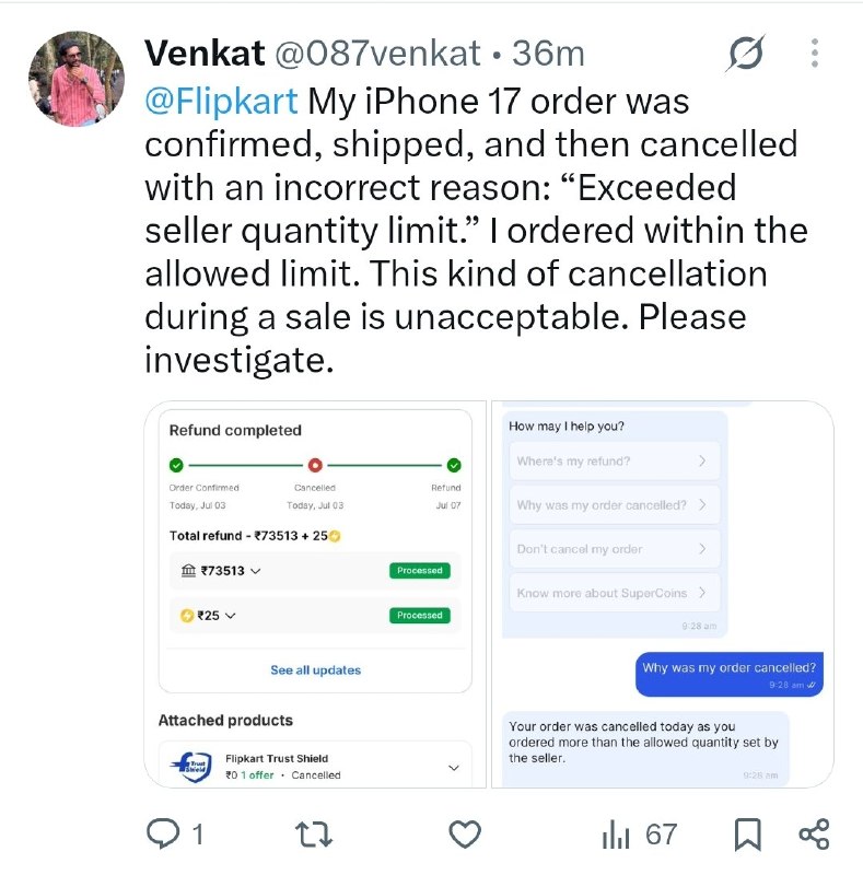 Flipkart Faces Backlash as iPhone Orders Get Canceled Once Again