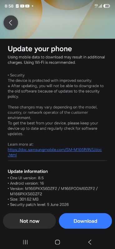 Samsung Galaxy M16 Now Rolling Out One UI 8.5 June Update in India