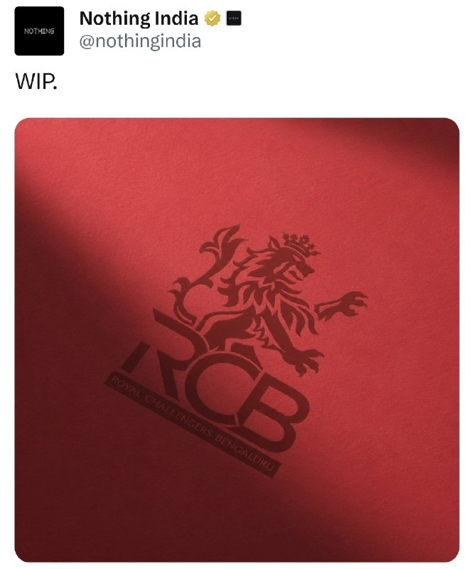 Nothing will make an RCB (IPL Cricket Team) Limited Edition smartphone