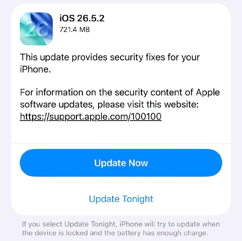 Apple Unveils iOS 26.5.2: Essential Bug Fixes and Enhancements Now Available 🚨