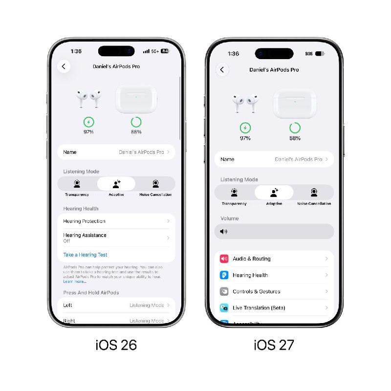 iOS 27 vs iOS 26: The Complete Guide to AirPods Settings Evolution