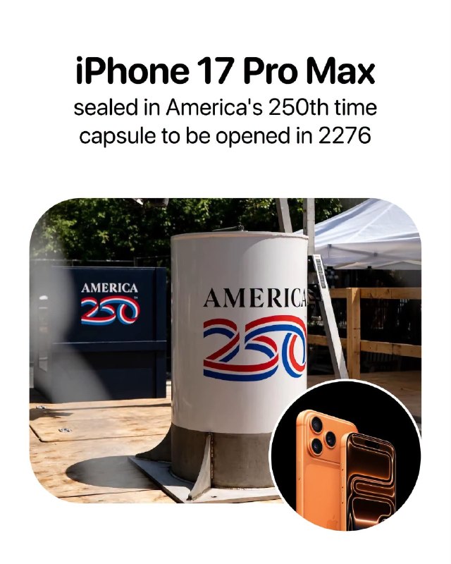 iPhone 17 Pro Max in Cosmic Orange Encased in America's 250th Anniversary Time Capsule