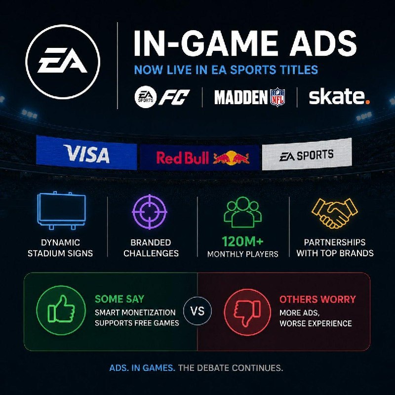 EA กำลังนำโฆษณามาสู่เกมมากขึ้น 🎮