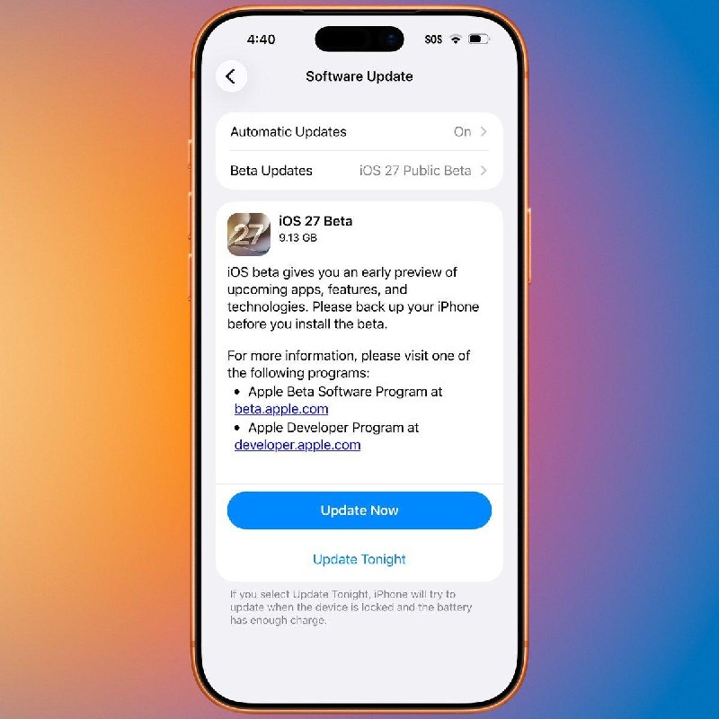 iOS 27パブリックベータ版のリリースを発表!