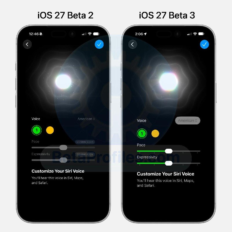 iOS 27 Beta 3 présente les fonctionnalités personnalisables de Siri Voice