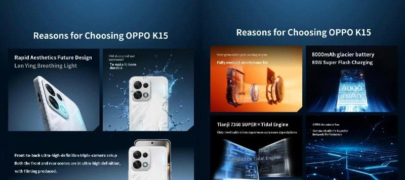 Ra mắt Oppo K15: Lộ diện thông số kỹ thuật và tính năng toàn diện