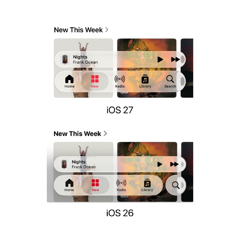 Onglet de recherche iOS 27 : des changements révolutionnaires qui surpassent iOS 26