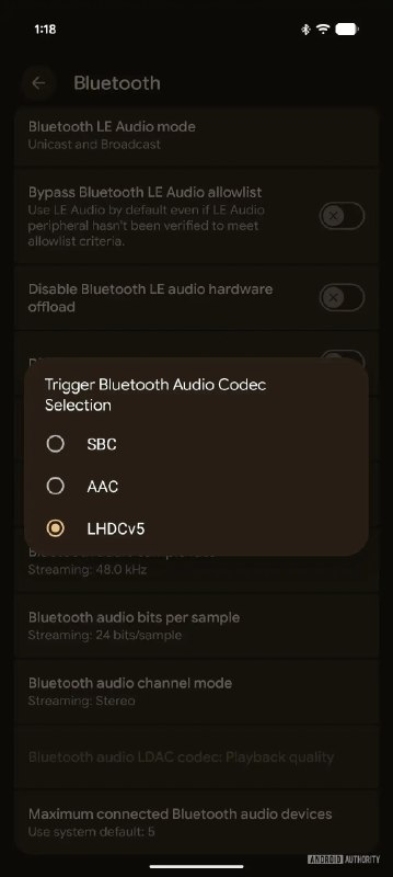 Android 17 brings native support for LHDC v5 Codec