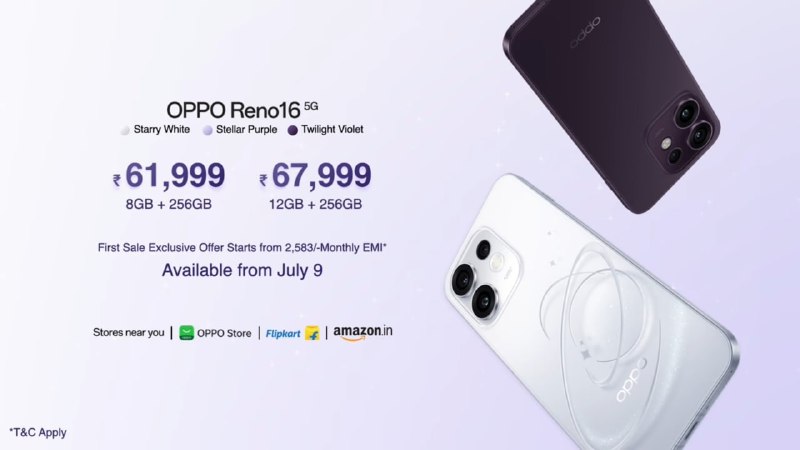 OPPO Unveils the Reno16: Official Launch in India