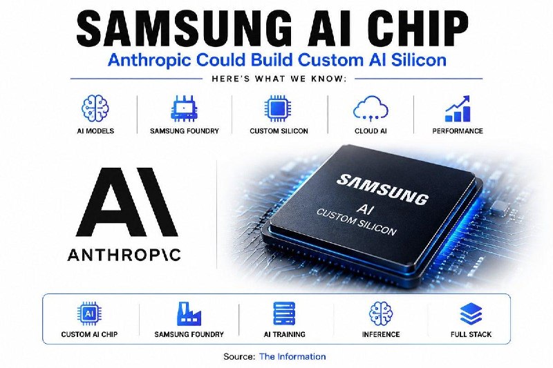 Anthropic и Samsung могут создать собственный чип для ИИ, сообщает The Information