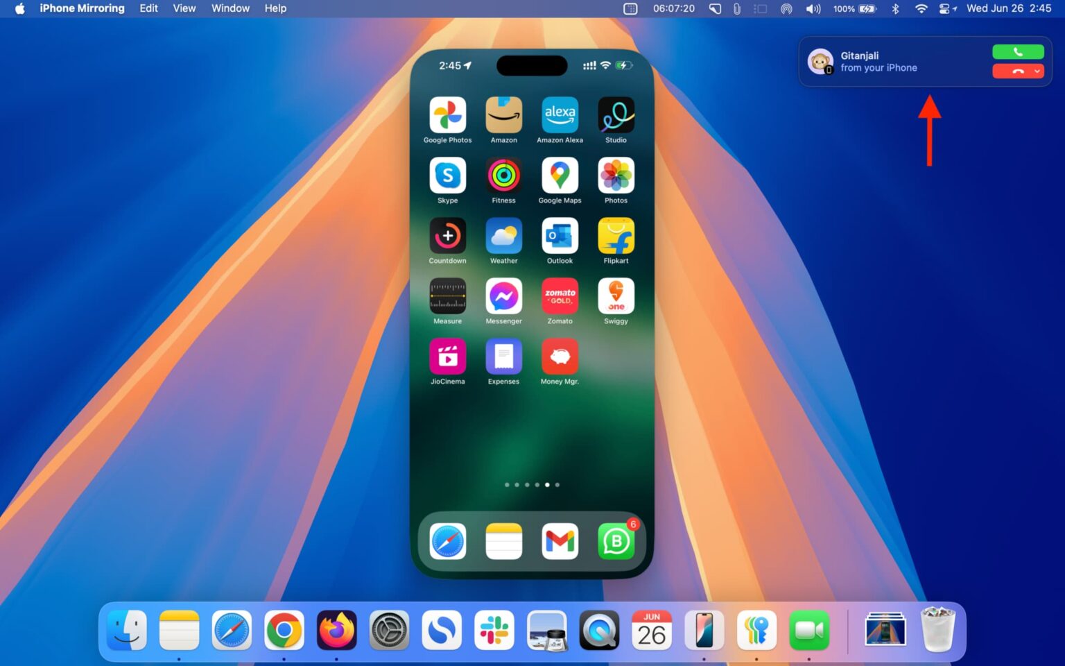 iPhone Mirroring trên macOS 27