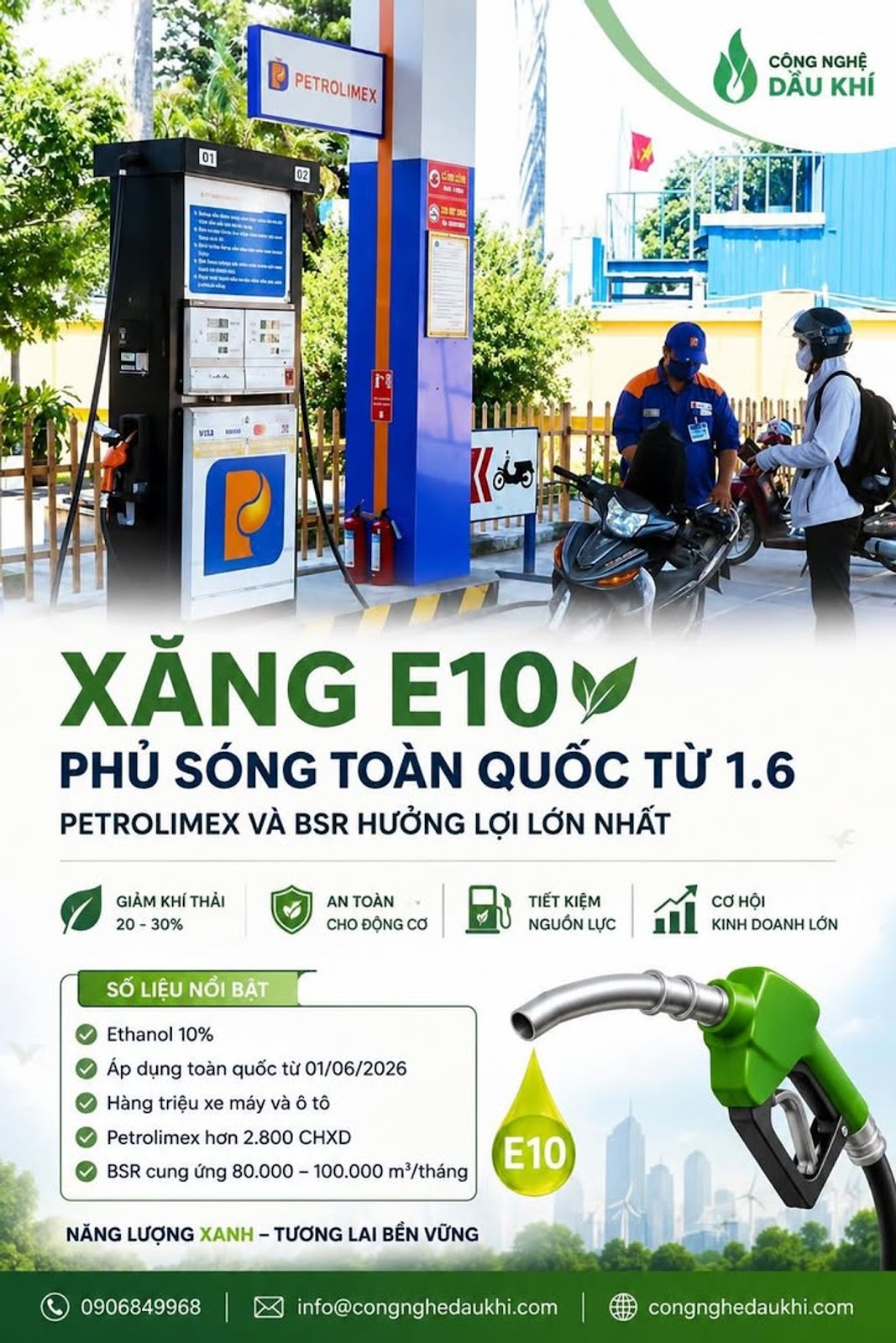 XĂNG E10 PHỦ SÓNG TOÀN QUỐC TỪ 1/6, PETROLIMEX VÀ BSR CÓ THỂ BƯỚC VÀO “THỜI KỲ HÁI RA TIỀN”