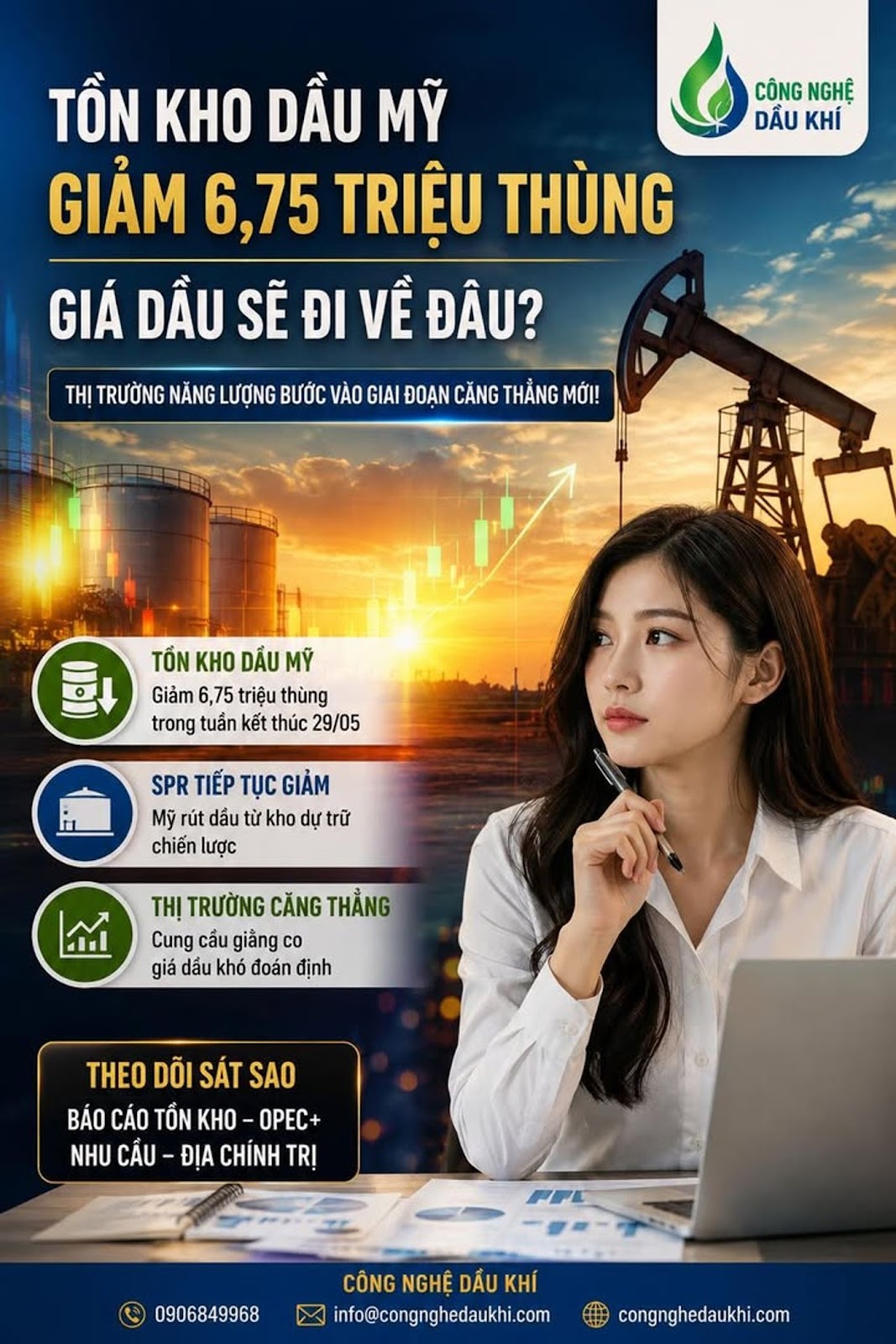 SỤT GIẢM 6,75 TRIỆU THÙNG DẦU CHỈ TRONG 1 TUẦN, THỊ TRƯỜNG NĂNG LƯỢNG TOÀN CẦU ĐANG BƯỚC VÀO GIAI ĐO