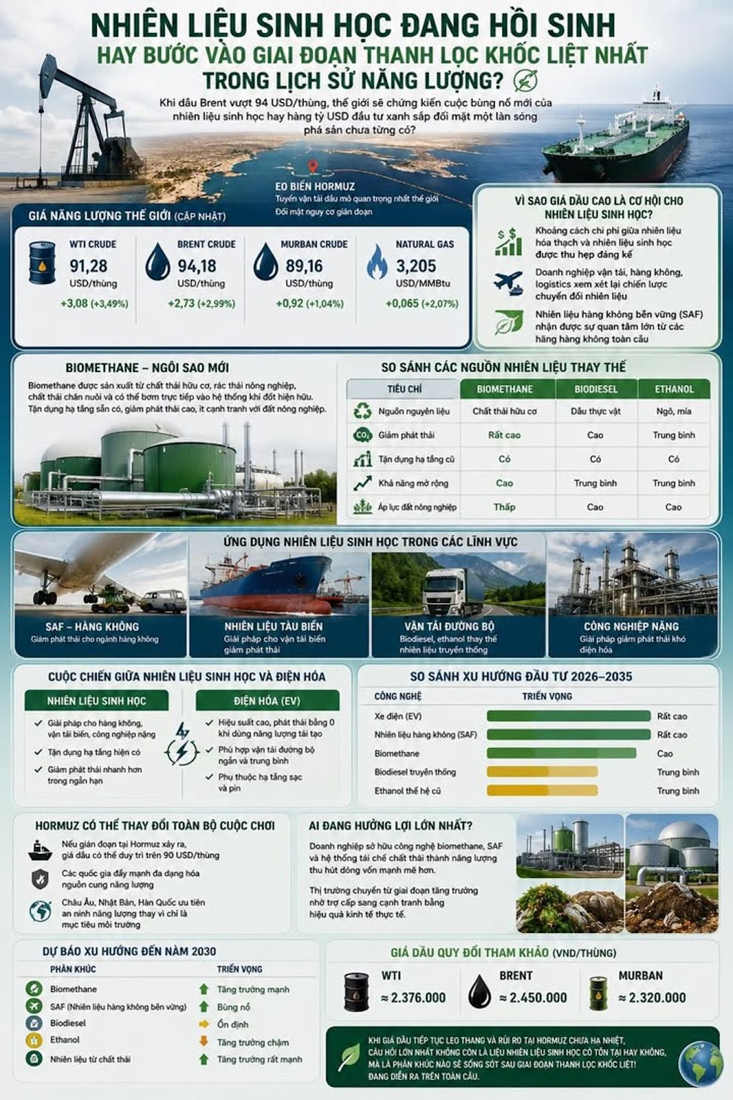 Nhiên Liệu Sinh Học Đang Hồi Sinh Hay Bước Vào Giai Đoạn Thanh Lọc Khốc Liệt Nhất Trong Lịch Sử Năng