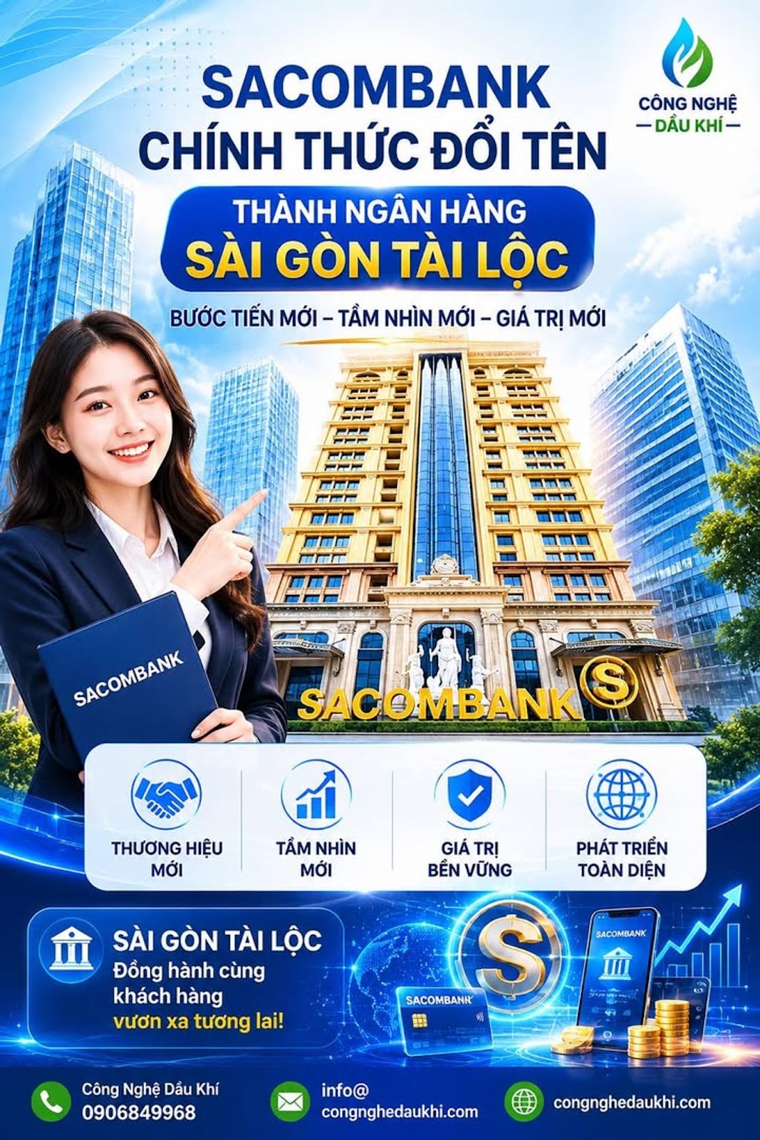 Sacombank chính thức đổi tên thành Ngân hàng Sài Gòn Tài Lộc