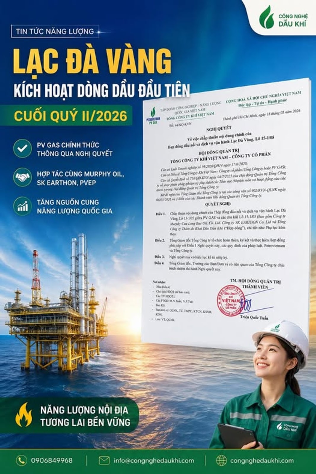 Lạc Đà Vàng chính thức kích hoạt dòng dầu đầu tiên cuối quý II/2026 khiến giới năng lượng bắt đầu “đ