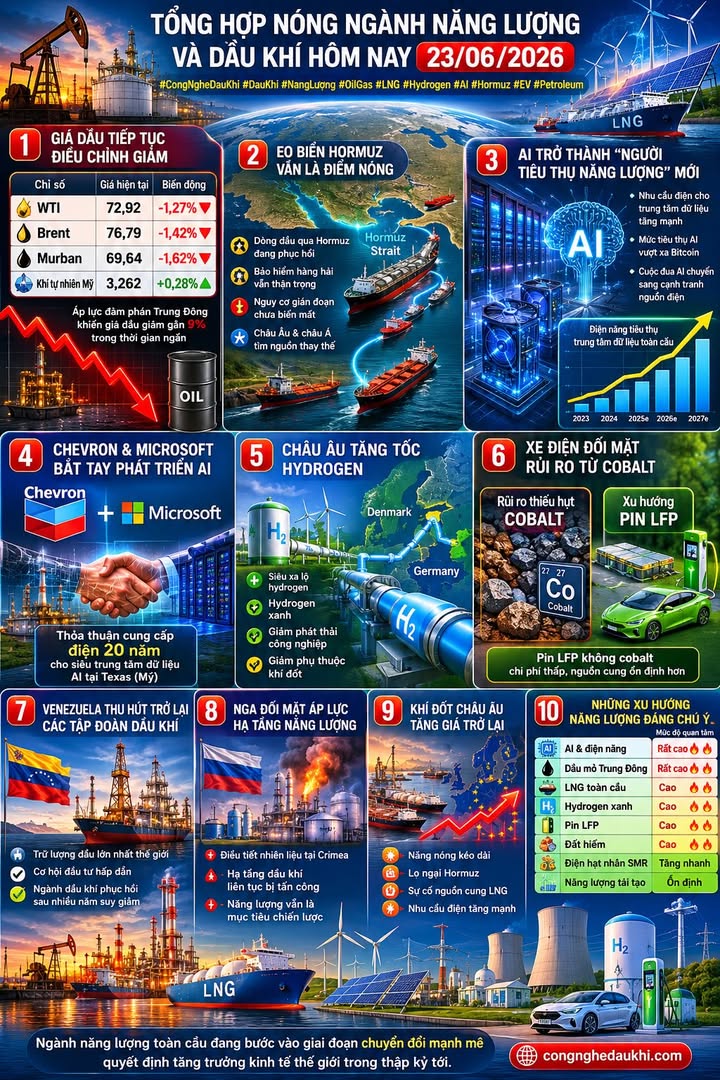 Tổng Hợp Nóng Ngành Năng Lượng Và Dầu Khí Hôm Nay 23/06/2026