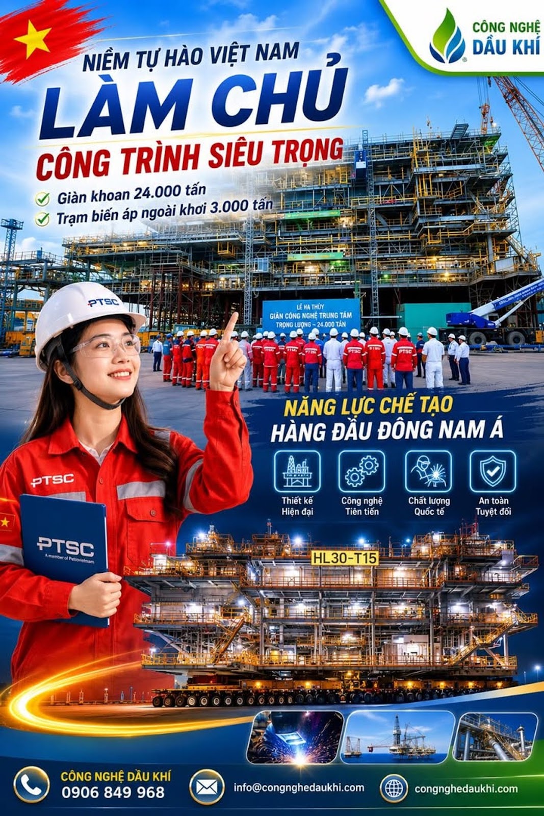 Việt Nam Là Quốc Gia Đông Nam Á Hiếm Hoi Tự Đóng Giàn Khoan 24.000 Tấn Và Trạm Biến Áp Ngoài Khơi 3.