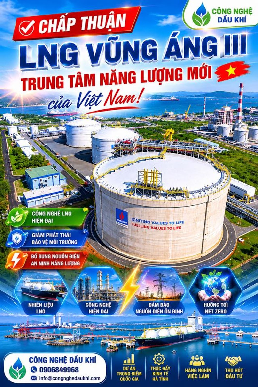 Chấp Thuận Chủ Trương Đầu Tư Nhà Máy Nhiệt Điện LNG Vũng Áng III, Hà Tĩnh Đang Bước Vào Kỷ Nguyên Nă
