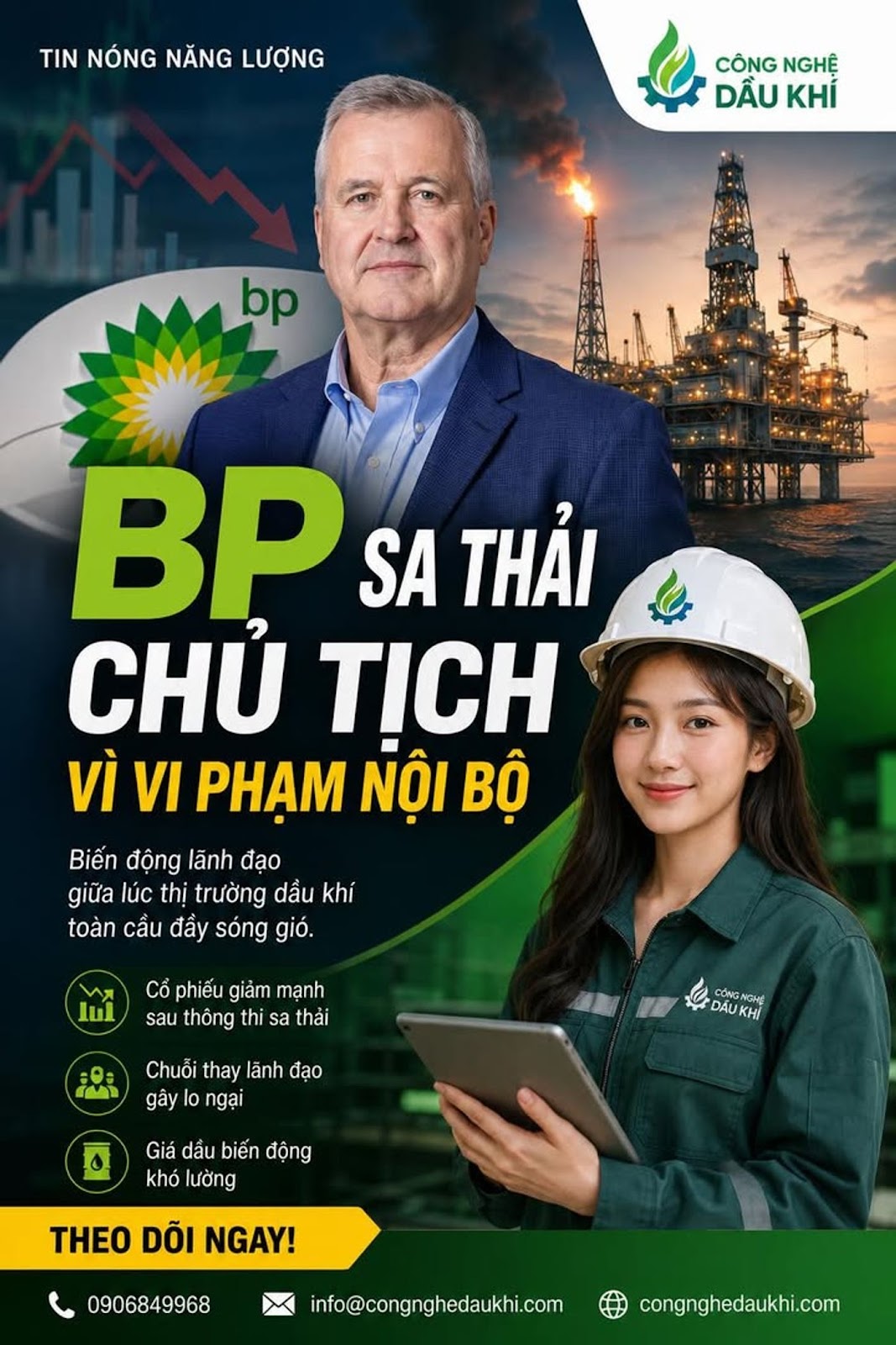 BP Rúng Động Nội Bộ Khi Chủ Tịch Albert Manifold Bị Sa Thải Vì Hành Vi “Độc Hại” Giữa Lúc Giá Dầu To