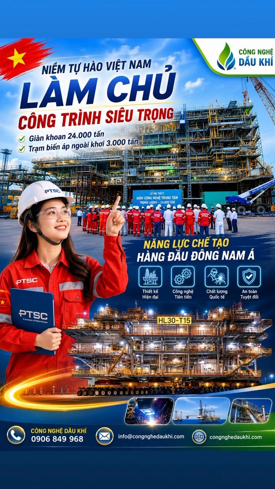 Việt Nam Là Quốc Gia Đông Nam Á Hiếm Hoi Tự Đóng Giàn Khoan 24.000 Tấn Và Trạm Biến Áp Ngoài Khơi 3.